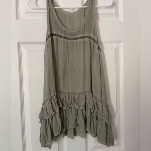 Sage green flowy tank